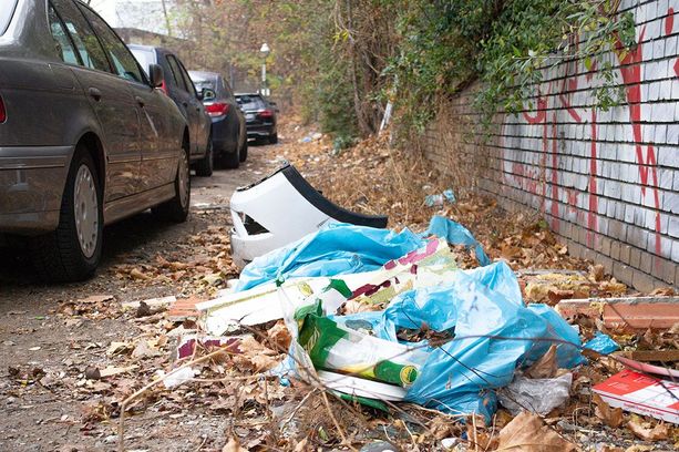 Bild von den Müllbergen in Neukölln Rixdorf